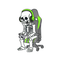 Skeleton  Gamer Sticker
