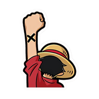 Monkey D Luffy One Piece Sticker 7 | Straw Hat Pirate Premium Sticker