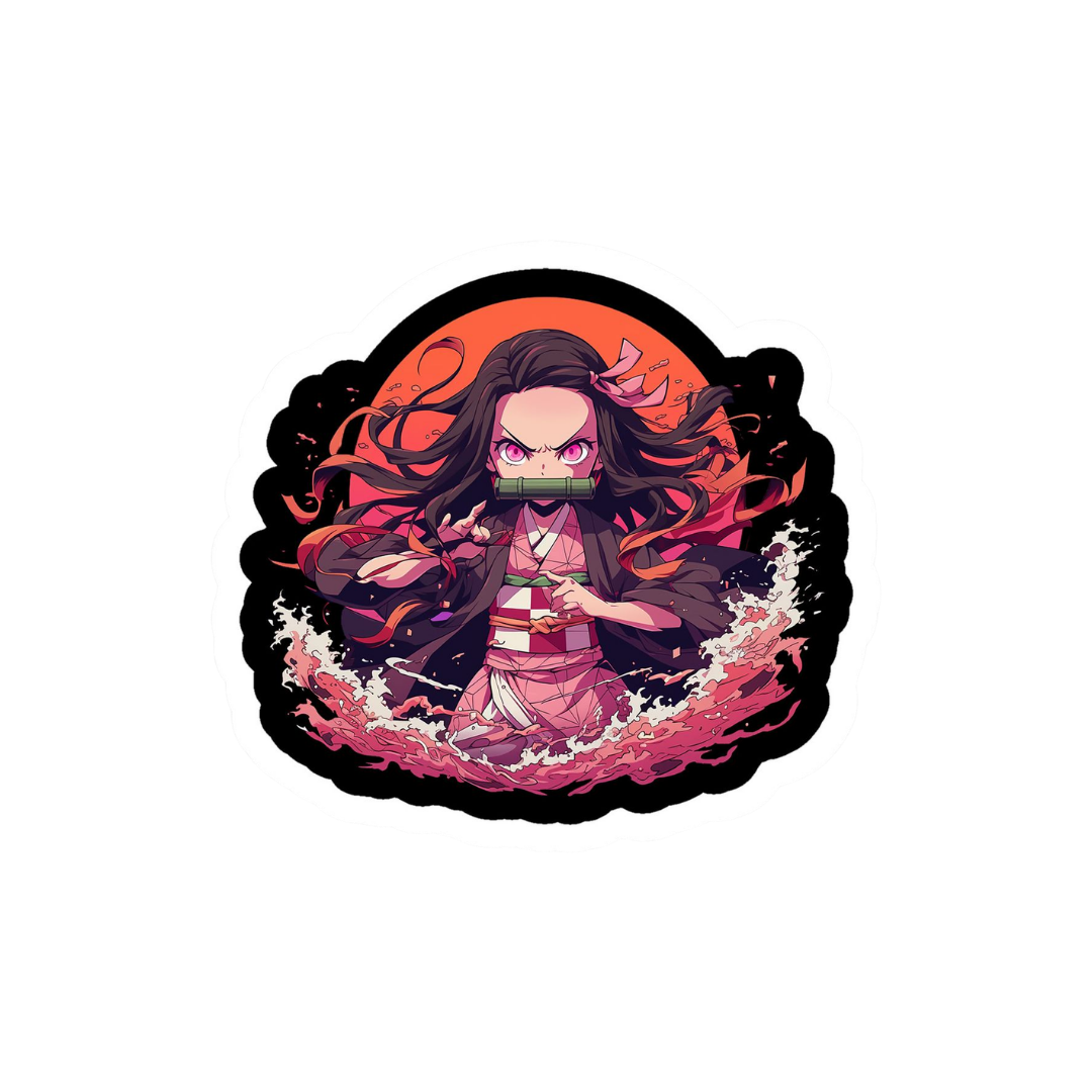Nezuko Angry Demon Slayer Anime Sticker