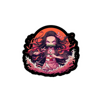 Nezuko Angry Demon Slayer Anime Sticker