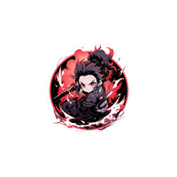 Tanjiro Angry Demon Slayer Anime Sticker