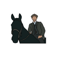 Horse and Shelby | Peaky Blinders Premium Sticker | TV Series