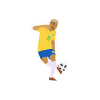 Neymar | Brazil Football Sticker | Football Team
