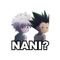 Hunter X Hunter anime stickers Gon x Kiluya Nani