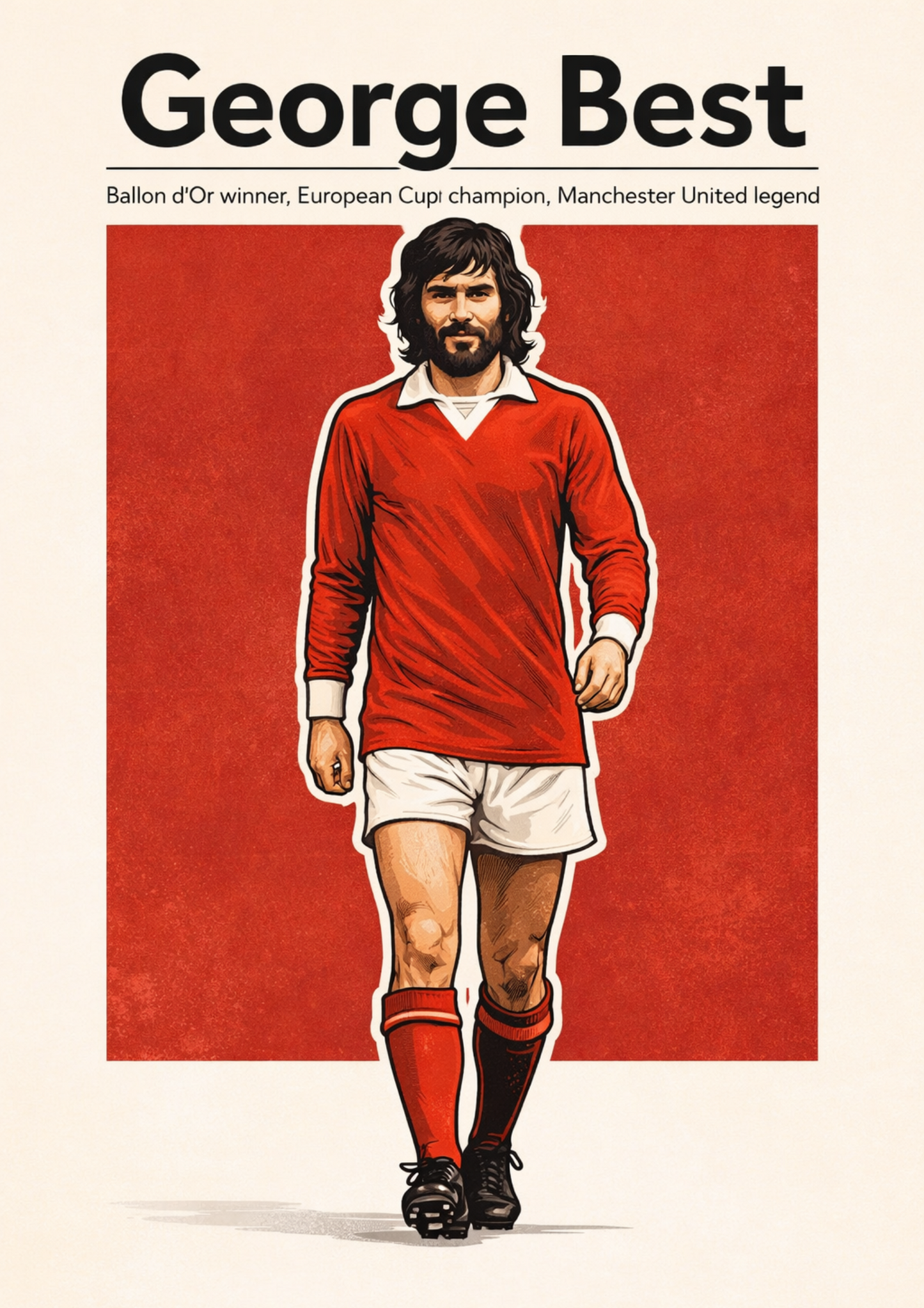 George Best | Mini Poster Sticker