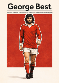George Best | Mini Poster Sticker