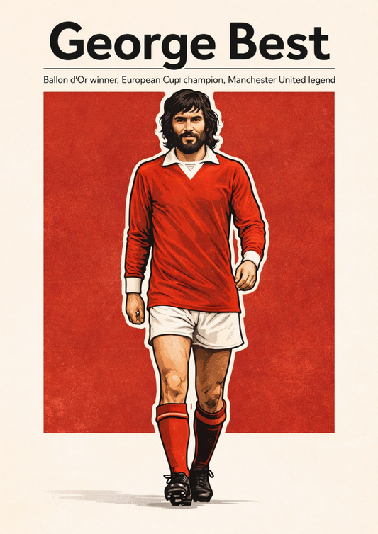 George Best | Mini Poster Sticker