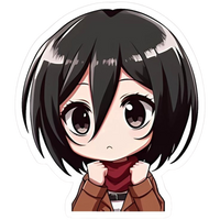 Mikasa Ackerman Attack on Titan Sticker 7 | Anime Warrior Premium Sticker