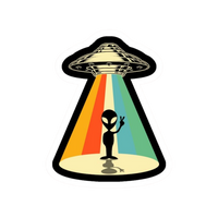 UFO Gamer Sticker