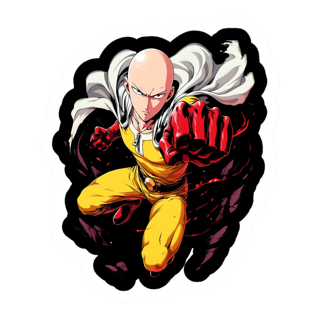 Saitama Punch One Punch Man Anime Sticker