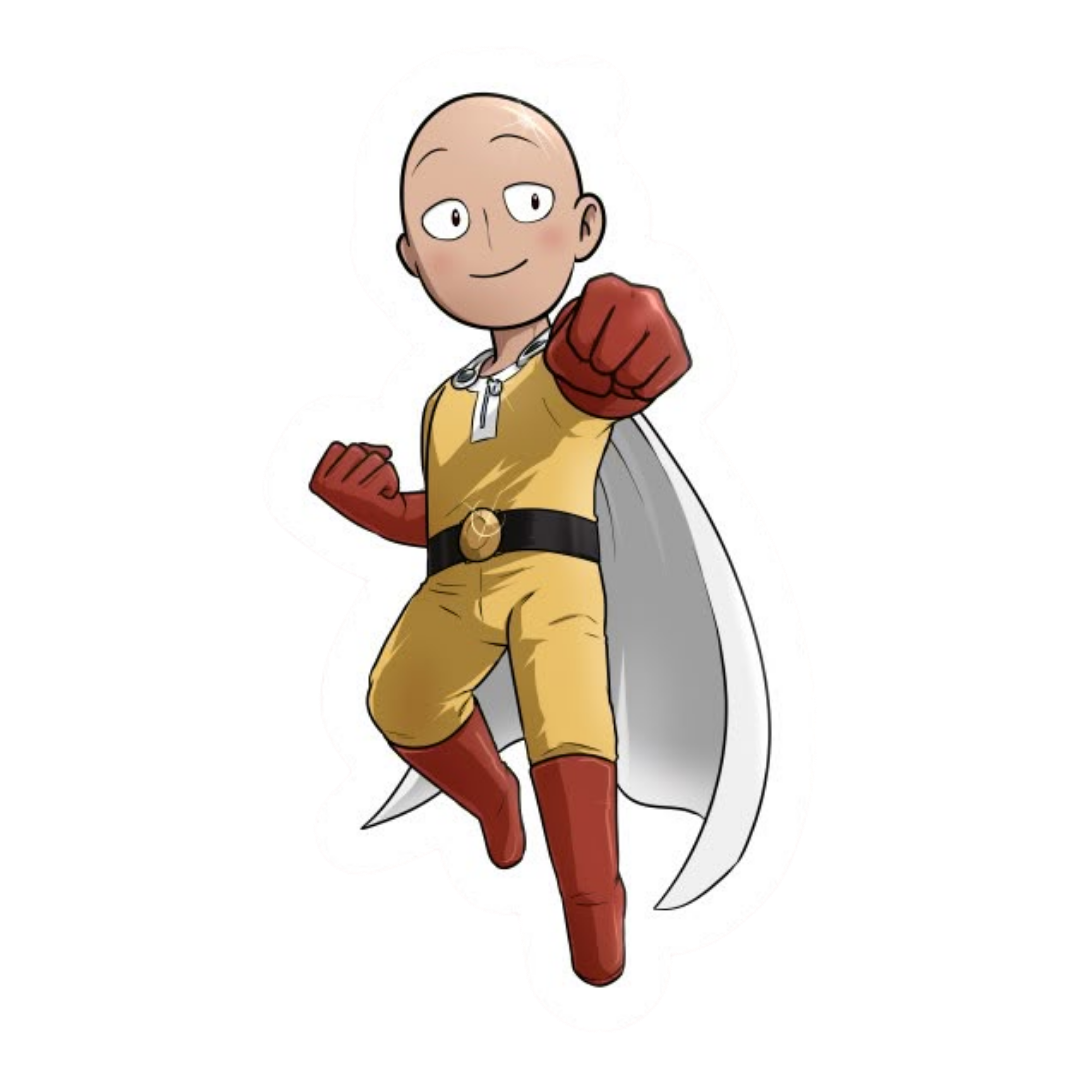 Saitama Punch 2 One Punch Man Anime Sticker