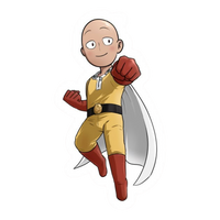 Saitama Punch 2 One Punch Man Anime Sticker