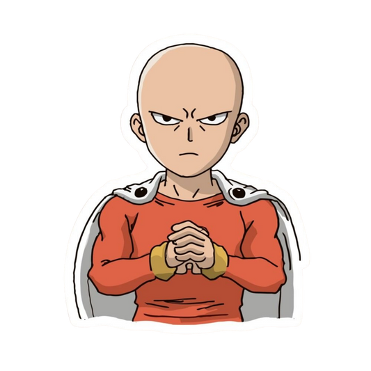 Saitama angry One Punch Man Anime Sticker