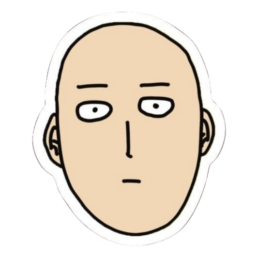 Saitama Face One Punch Man Anime Sticker