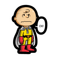 Saitama Smuff One Punch Man Anime Sticker