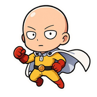 Saitama Chibi One Punch Man Anime Sticker