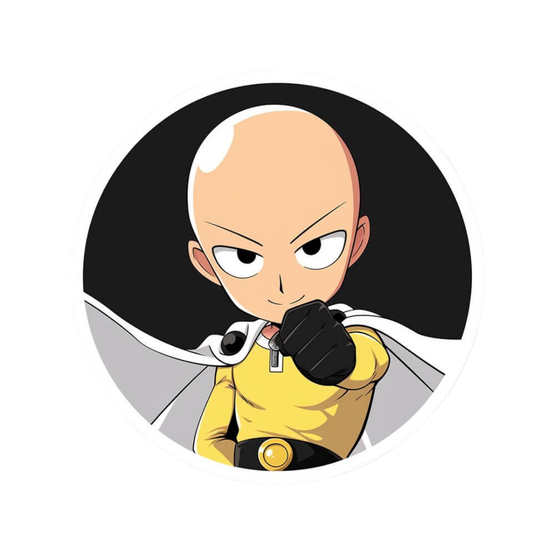 Saitama Cute One Punch Man Anime Sticker