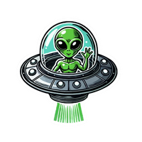 Alien 2 | Space Mystery Premium Sticker | UFO & Aliens
