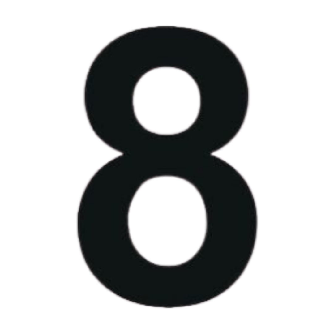 Number 8 Sticker | Educational Number Sticker | StickerBD