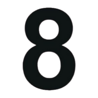 Number 8 Sticker | Educational Number Sticker | StickerBD