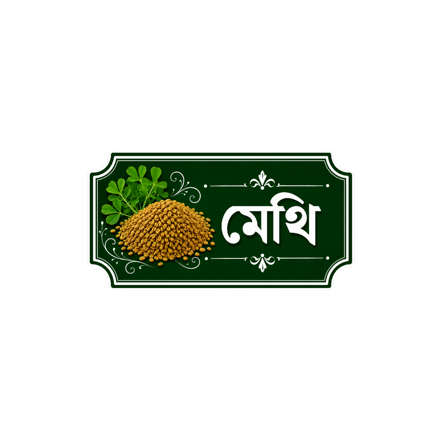 Methi | Premium বাংলা মশলার স্টিকার কালেকশন | StickerBD