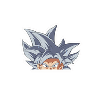 Son Goku Super Saiyan White Dragon Ball Z Anime stickers