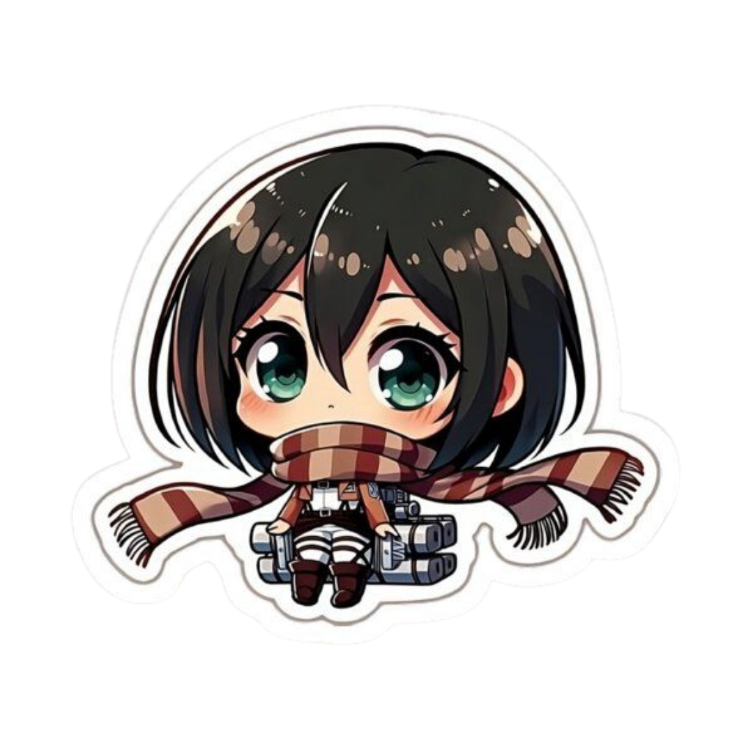 Mikasa Ackerman Attack on Titan Sticker 8 | Anime Warrior Premium Sticker