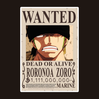 Roronoa Zoro One Piece Sticker 9 | Three Sword Style Premium Sticker