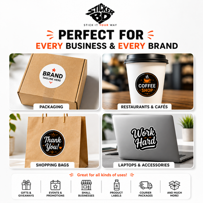 Bulk Custom Die-Cut Stickers in Bangladesh | StickerBD