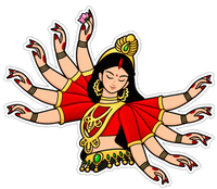 Durga Ma 2 | Om, Gods, Mantras & Spritual Symbols | StickerBD