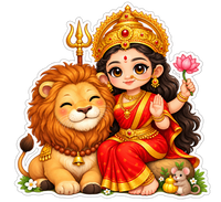 Ma Durga 3 | Om, Gods, Mantras & Spritual Symbols | StickerBD