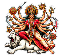 Durga Ma 4 | Om, Gods, Mantras & Spritual Symbols | StickerBD