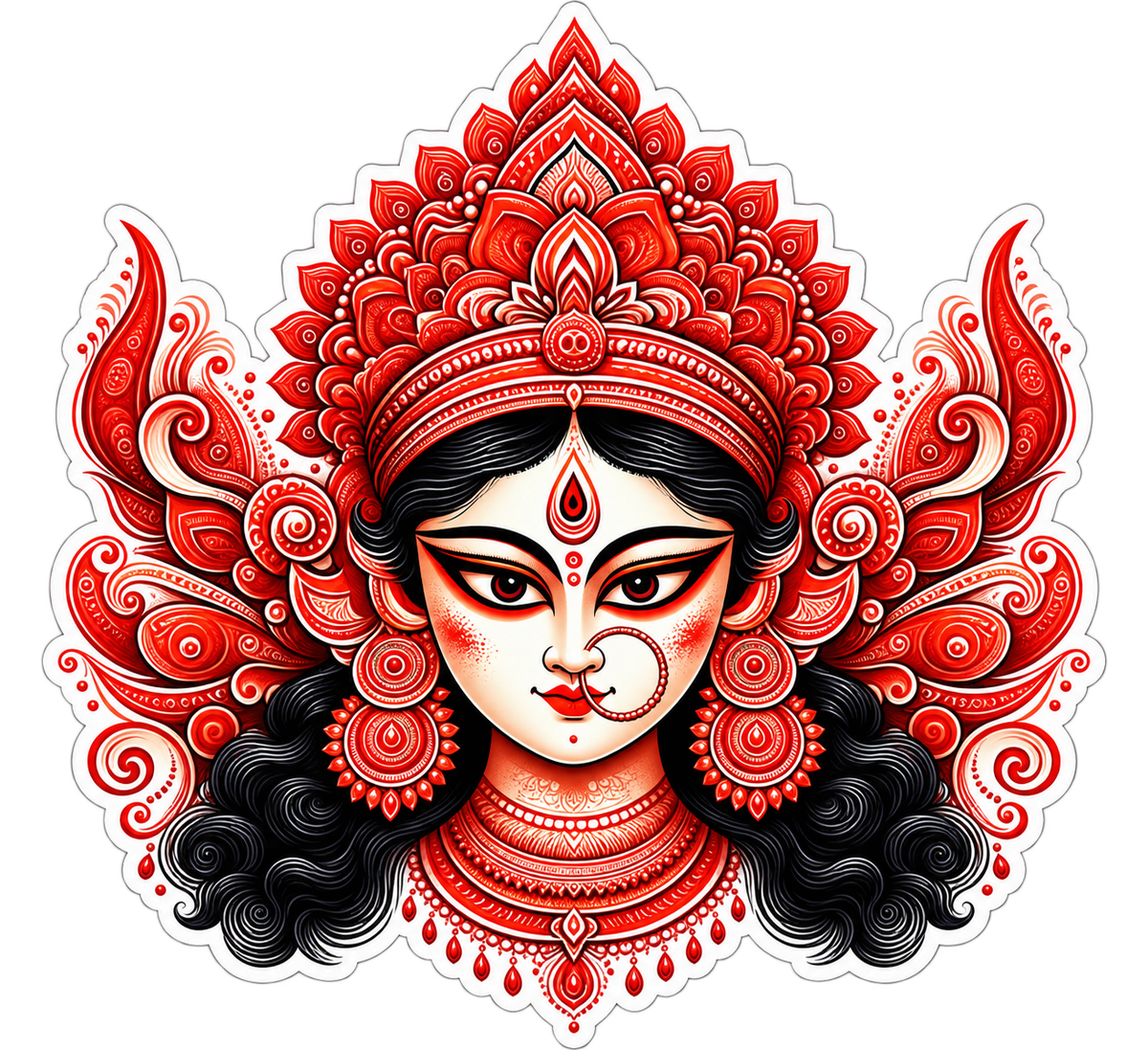 Ma Durga 5 | Om, Gods, Mantras & Spritual Symbols | StickerBD