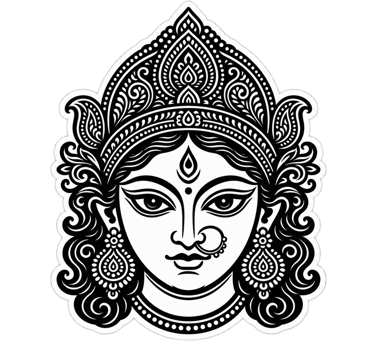 Durga Ma 6 | Om, Gods, Mantras & Spritual Symbols | StickerBD
