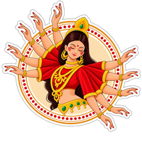 Ma Durga 10 | Om, Gods, Mantras & Spritual Symbols | StickerBD