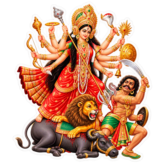 Ma Durga 14 | Om, Gods, Mantras & Spritual Symbols | StickerBD