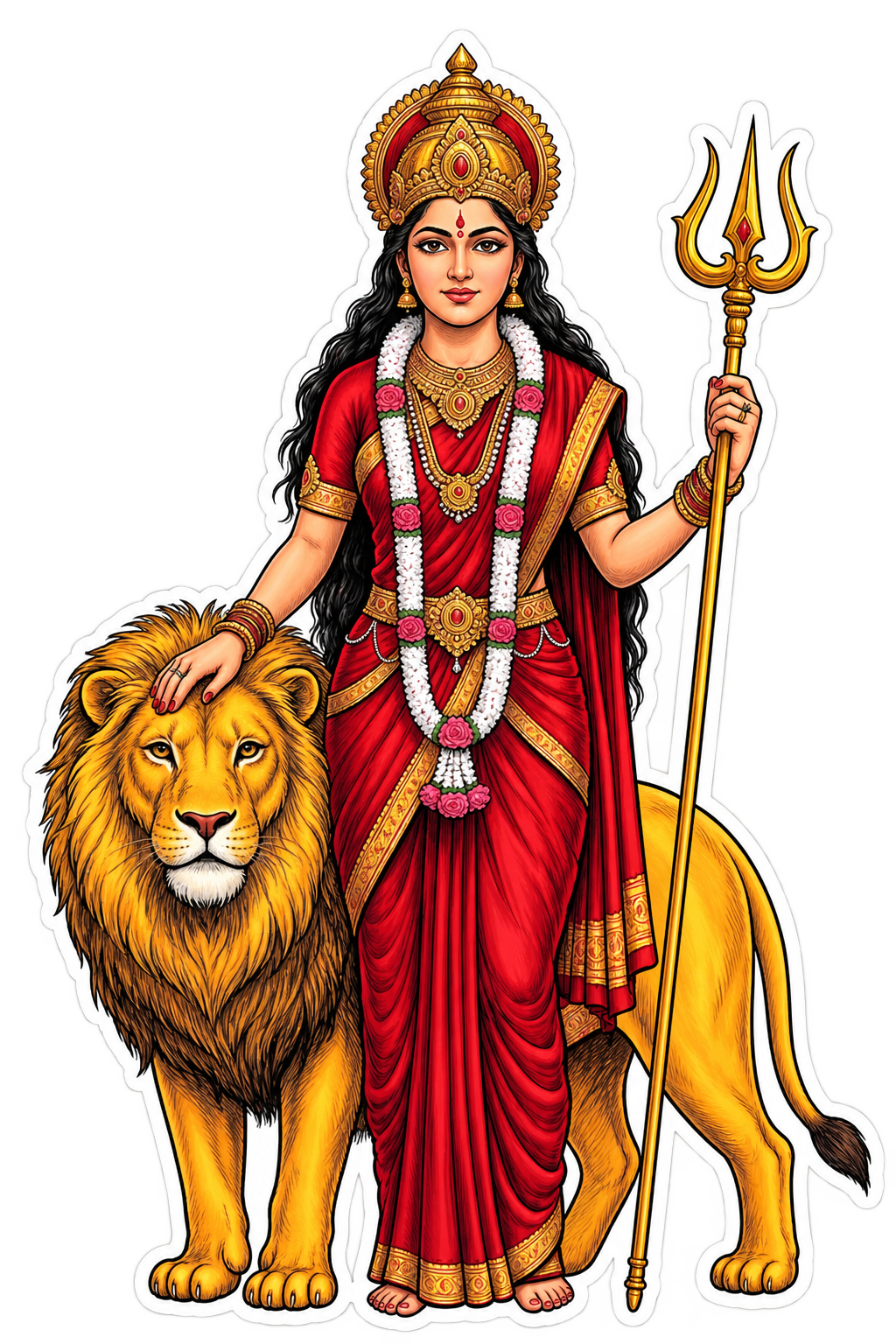 Durga Ma 15 | Om, Gods, Mantras & Spritual Symbols | StickerBD
