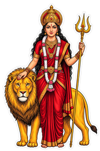 Durga Ma 15 | Om, Gods, Mantras & Spritual Symbols | StickerBD