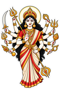 Durga Ma 17 | Om, Gods, Mantras & Spritual Symbols | StickerBD