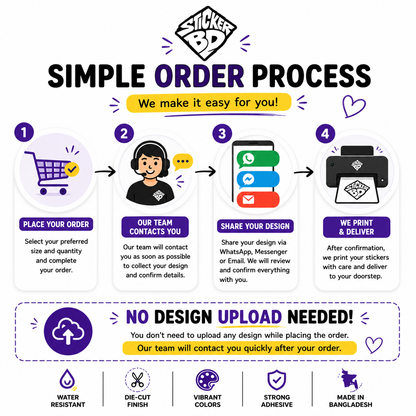 Custom Die Cut Stickers | Personalized Stickers Bangladesh | StickerBD