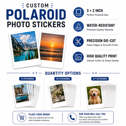 Polaroid Photo Sticker Prints | Custom Picture Prints | StickerBD
