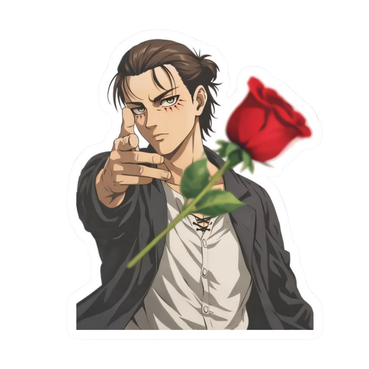 Eren Yeager Attack on Titan Anime Sticker