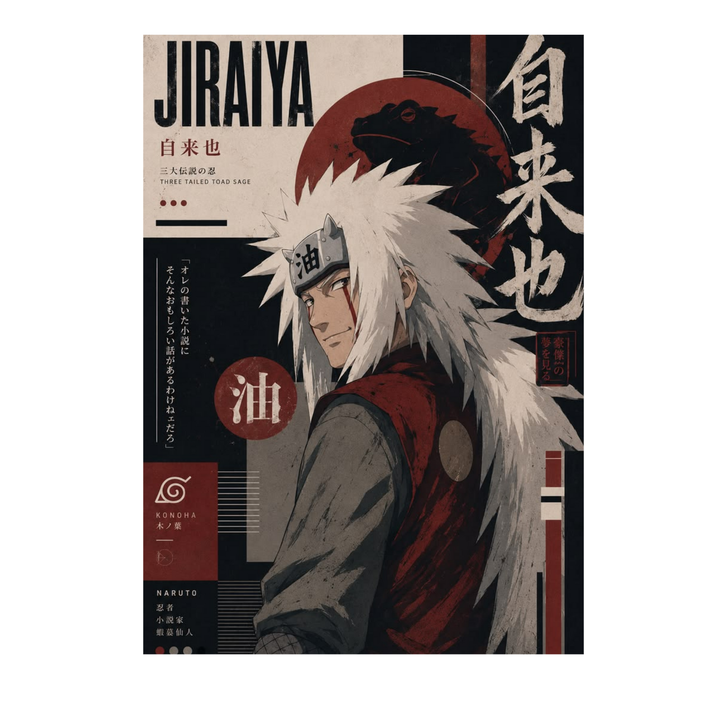 Jiraiya Collector's Edition Framed Poster | Naruto | StickerBD