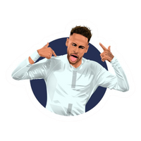 Neymar Jr 11 | Football Player Premium Sticker