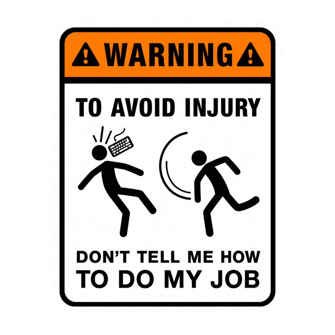 Warning Office stickers