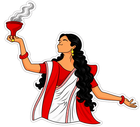 Durga Dance | Om, Gods, Mantras & Spritual Symbols | StickerBD - StickerBD