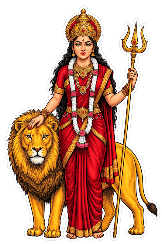 Durga Ma 15 | Om, Gods, Mantras & Spritual Symbols | StickerBD - StickerBD