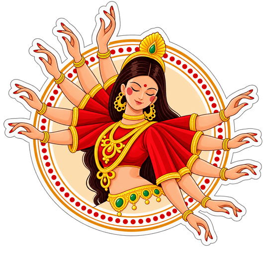Ma Durga 10 | Om, Gods, Mantras & Spritual Symbols | StickerBD - StickerBD