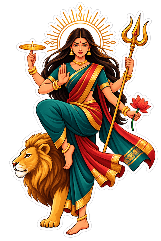 Ma Durga 16 | Om, Gods, Mantras & Spritual Symbols | StickerBD - StickerBD