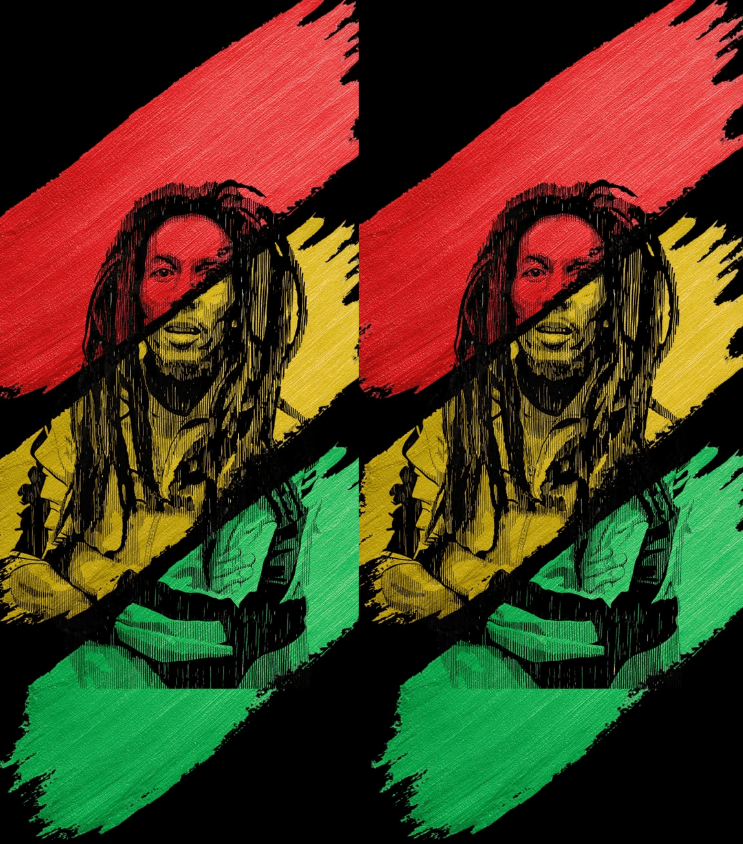 Rasta Vibes 🌿 BOB Lighter | StickerBD - StickerBD